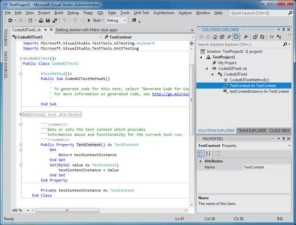 Visual Studio 11 Beta  IDE