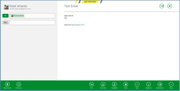 Windows 8 Email App RS