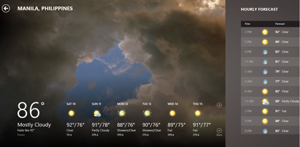 Windows 8 Weather App RS