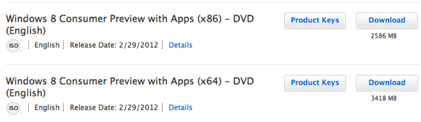Msdn windows 8 consumer preview links