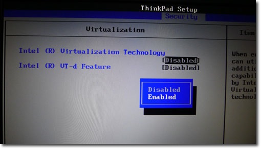 Lenovo W530 Virtualization BIOS rs