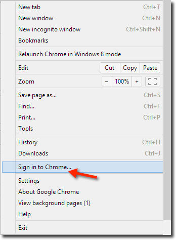 Sign in to Chrome