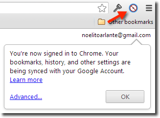 Signed in to Chrome