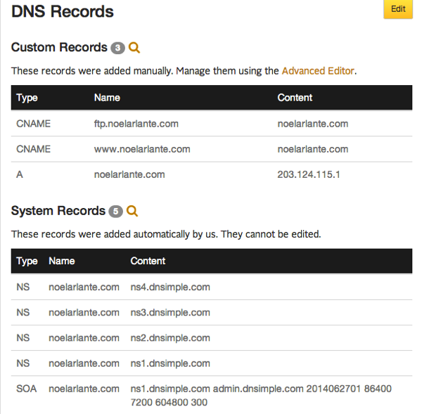 DNS  DNSimpleDNSRecords