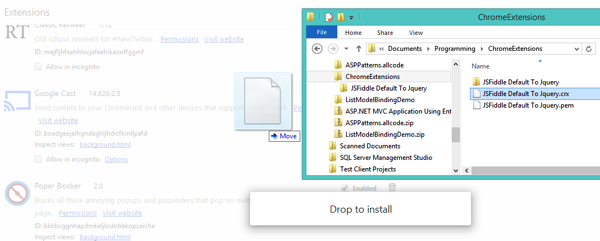 JSFiddle Chrome Extension To Chrome Extension Manual